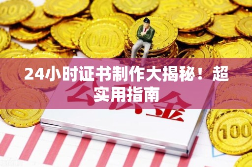 星子24小时证书制作大揭秘！超实用指南